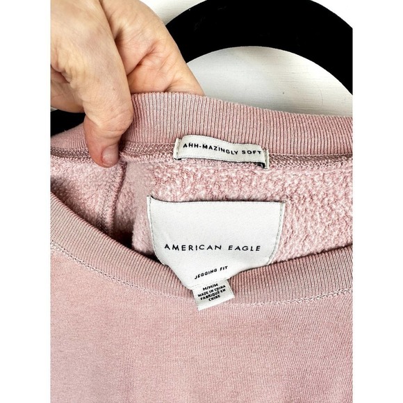 Pre-Loved American Eagle Mauve Pink oversized crewneck MED - Picture 4 of 6